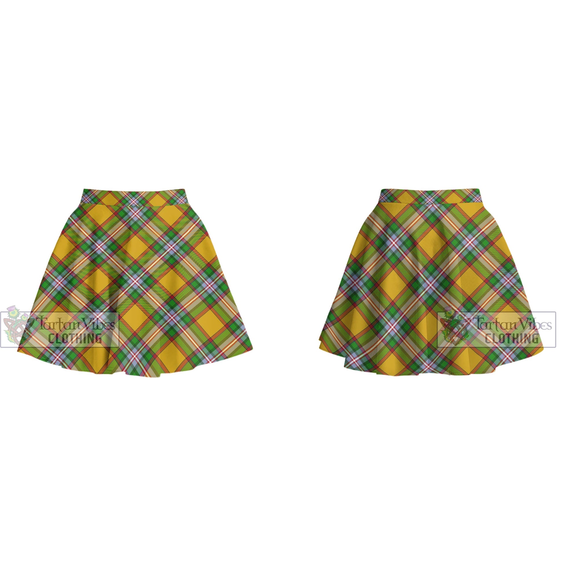 Tartan Vibes Clothing Essex County Canada Tartan Women's Plated Mini Skirt
