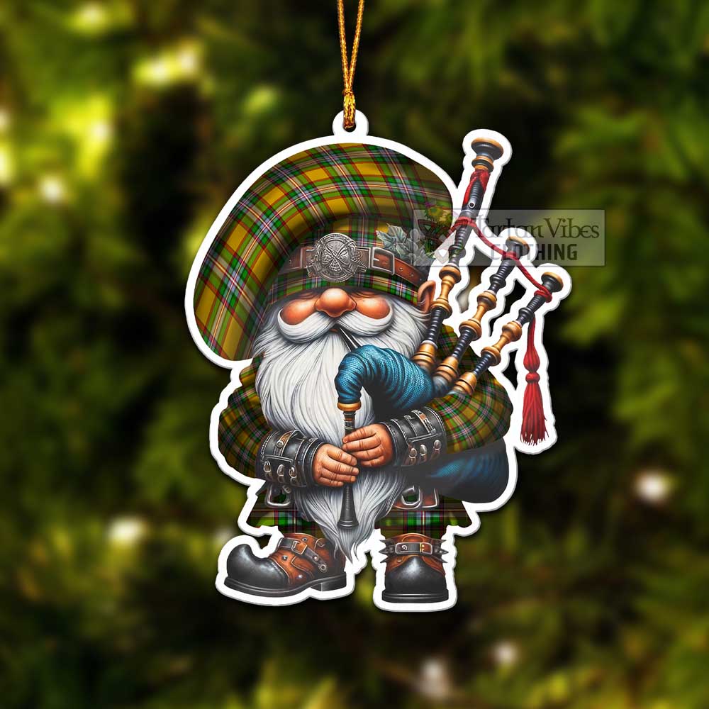 Tartan Vibes Clothing Essex County Canada Tartan Badpiper Gnome Christmas Ornament