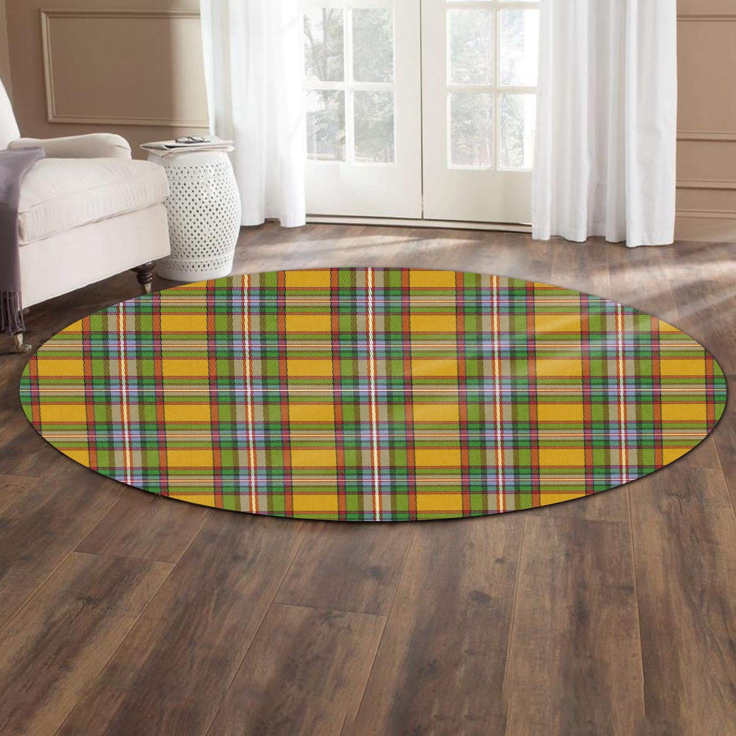 Essex County Canada Tartan Round Rug - Tartanvibesclothing