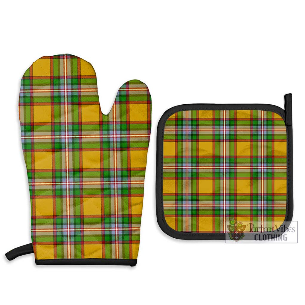 Essex County Canada Tartan Combo Oven Mitt & Pot-Holder Combo 1 Oven Mitt & 2 Pot-Holder Black - Tartan Vibes Clothing
