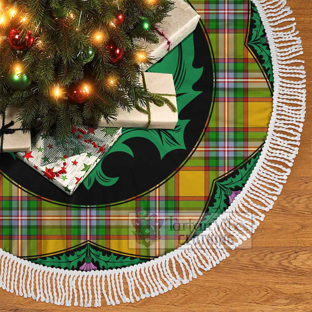 Tartan Vibes Clothing Essex County Canada Tartan Christmas Tree Skirt Scottish Thistle Style