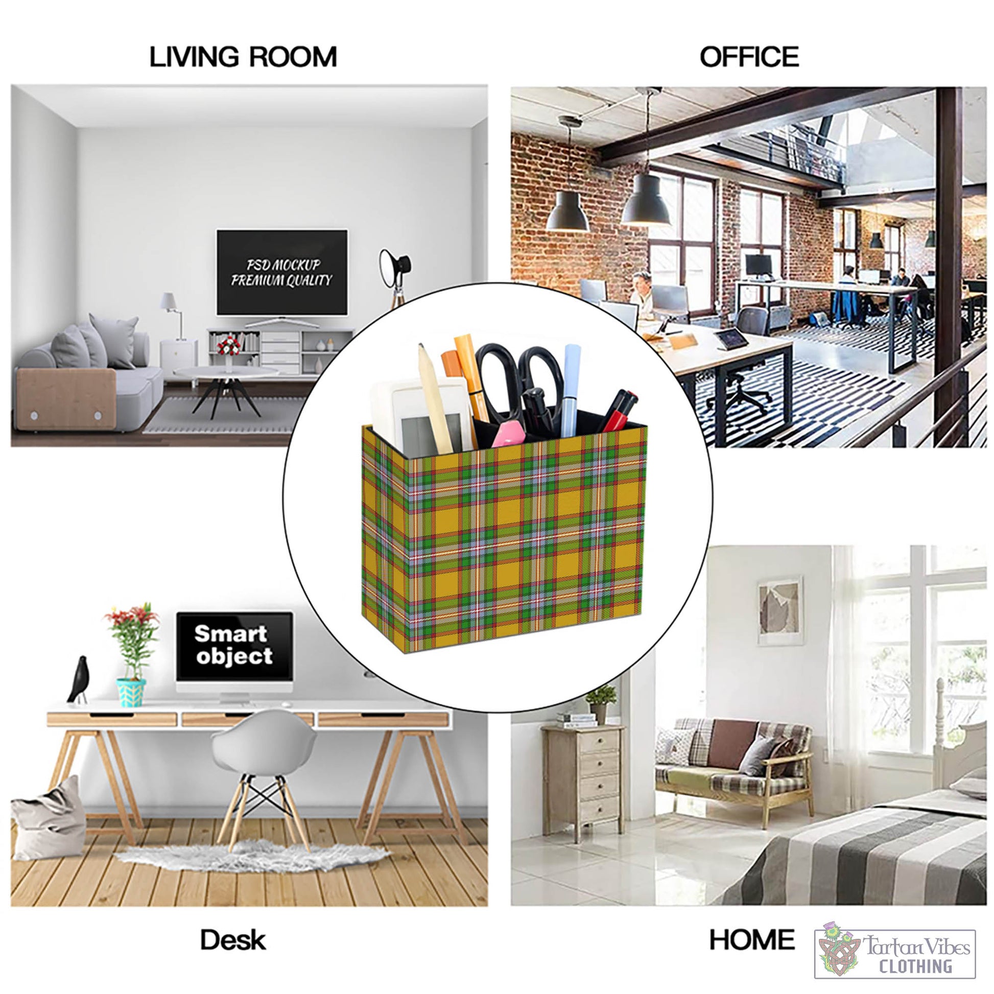 Tartan Vibes Clothing Essex County Canada Tartan Pen Holder