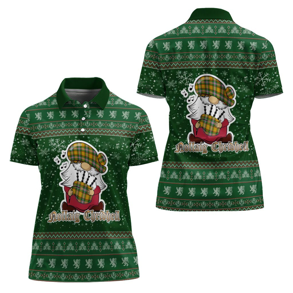 Essex County Canada Clan Christmas Family Polo Shirt with Funny Gnome Playing Bagpipes - Tartanvibesclothing