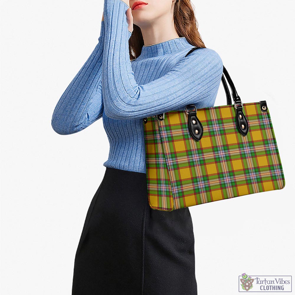 Tartan Vibes Clothing Essex County Canada Tartan Luxury Leather Handbags