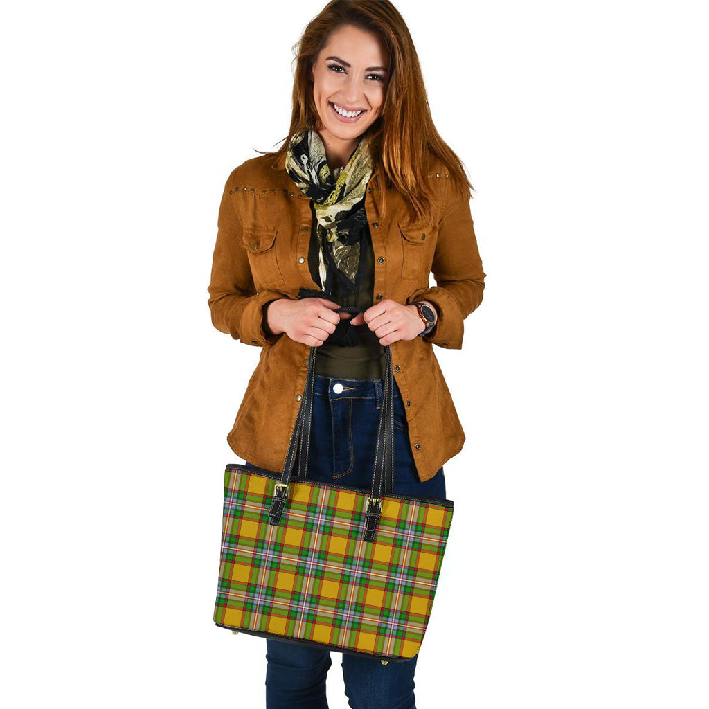 Essex County Canada Tartan Leather Tote Bag - Tartan Vibes Clothing