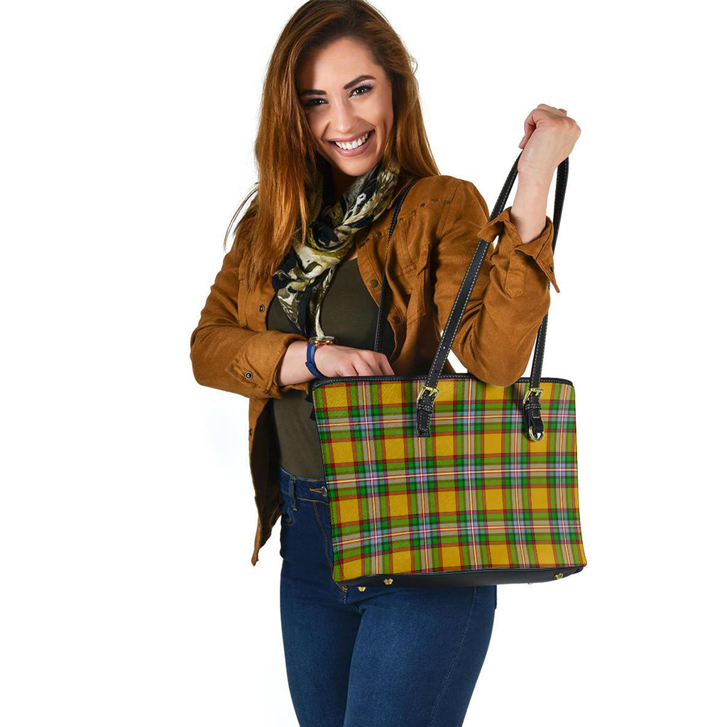 Essex County Canada Tartan Leather Tote Bag - Tartan Vibes Clothing