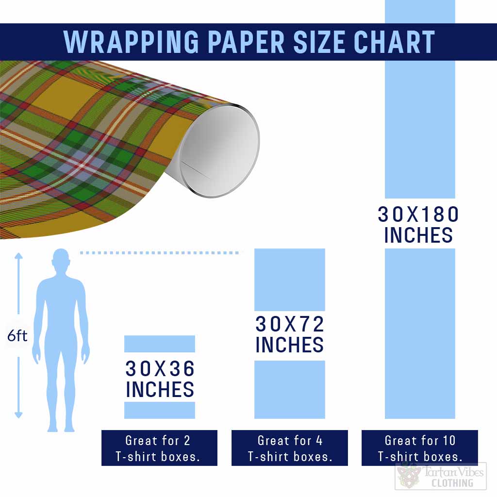 Essex County Canada Classic Tartan Wrapping Paper, Classic Scottish Plaid Gift Wrap