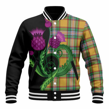 Essex County Canada Tartan Baseball Jacket Traditional Scottish Thistle