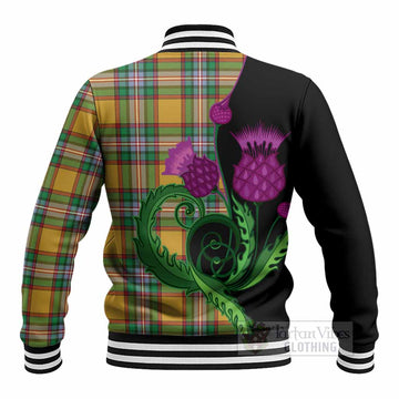 Essex County Canada Tartan Baseball Jacket Traditional Scottish Thistle