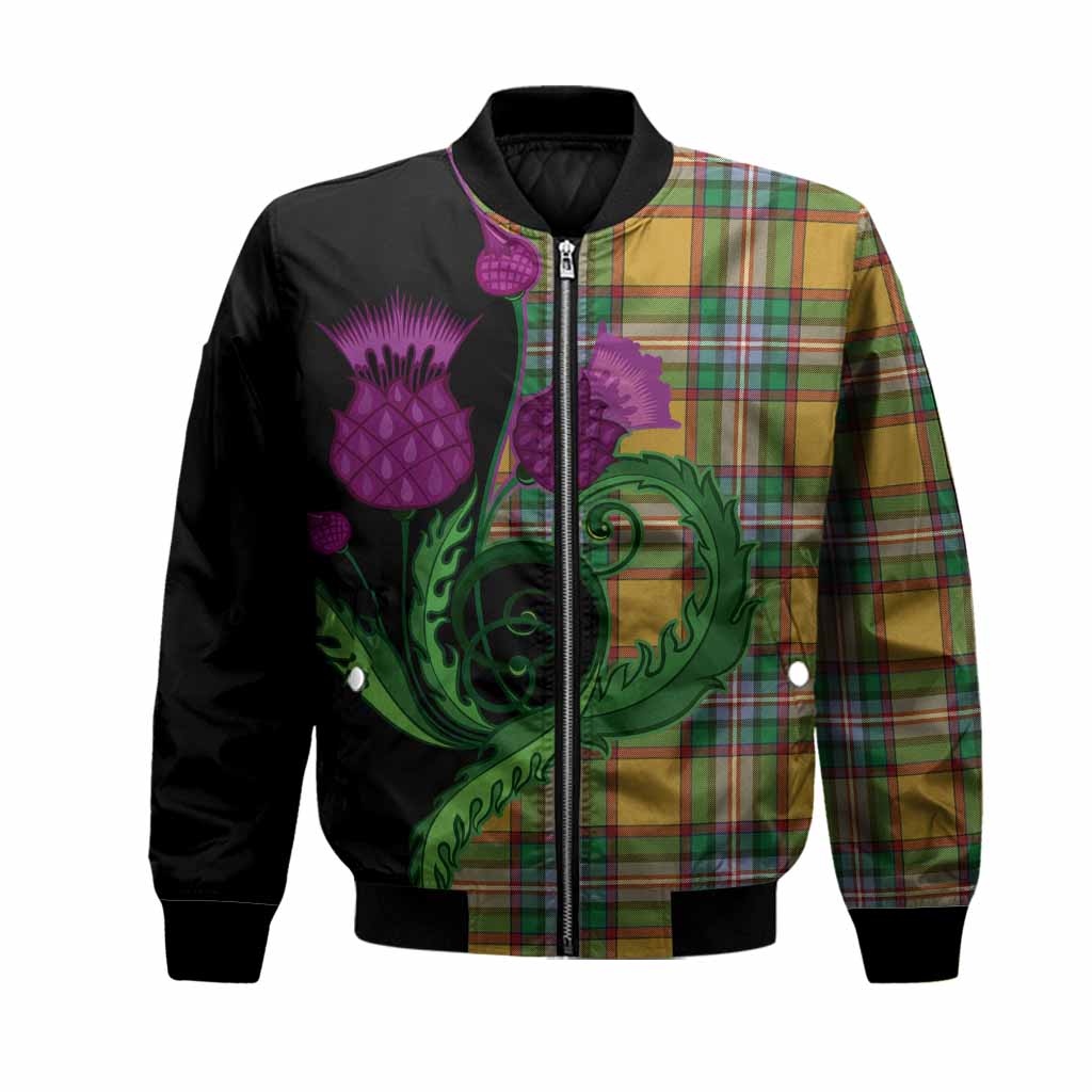 Essex County Canada Tartan Bomber Jacket Traditional Scottish Thistle