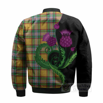 Essex County Canada Tartan Bomber Jacket Traditional Scottish Thistle