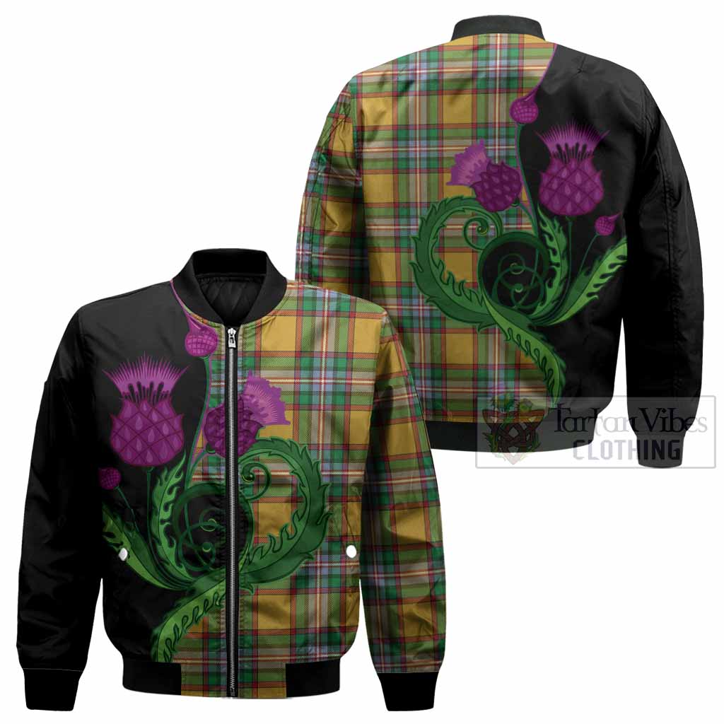 Essex County Canada Tartan Bomber Jacket Traditional Scottish Thistle