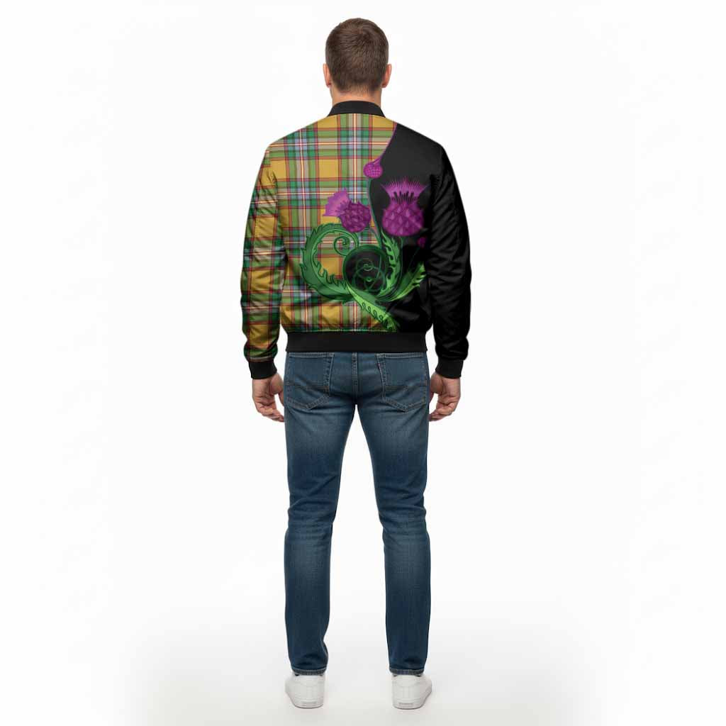 Essex County Canada Tartan Bomber Jacket Traditional Scottish Thistle