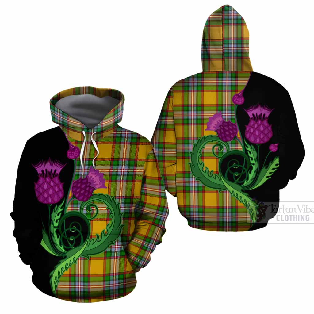 Essex County Canada Tartan Cotton Hoodie Traditional Scottish Thistle