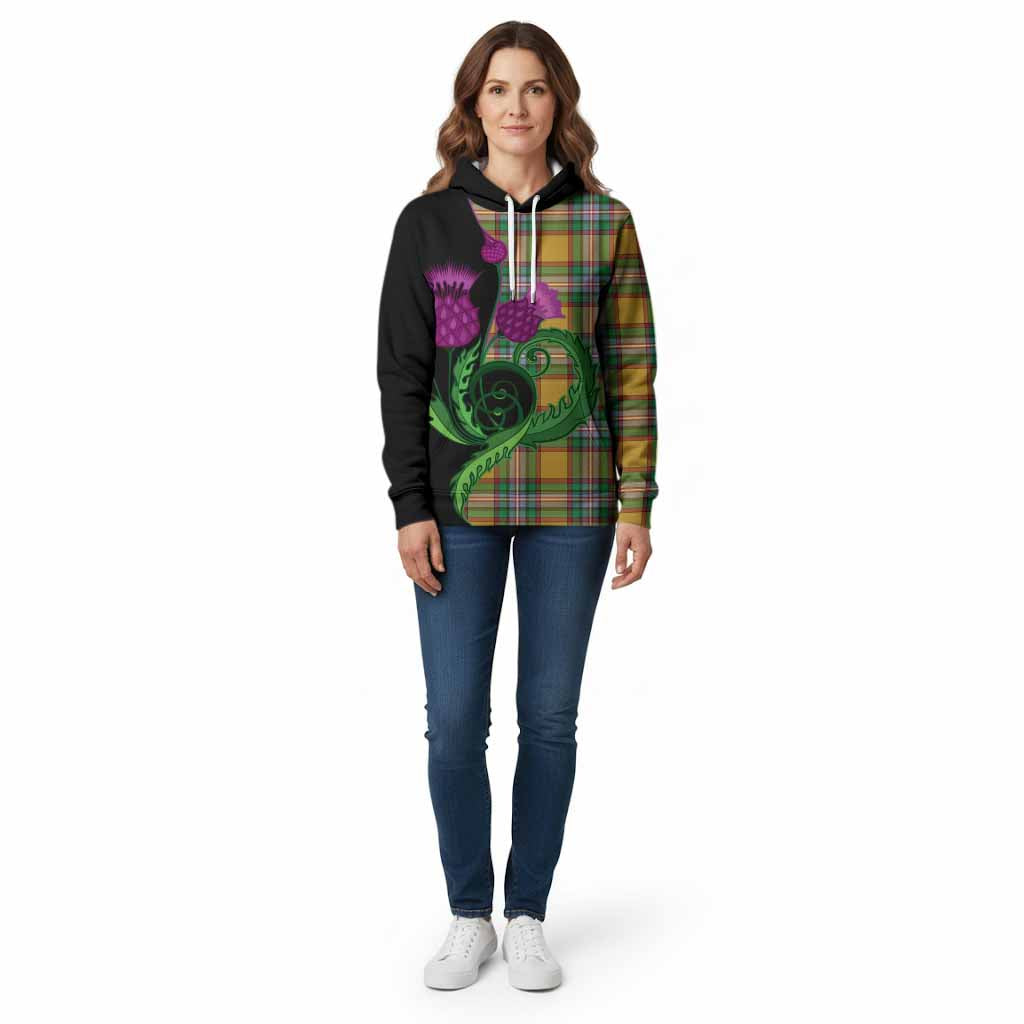 Essex County Canada Tartan Cotton Hoodie Traditional Scottish Thistle