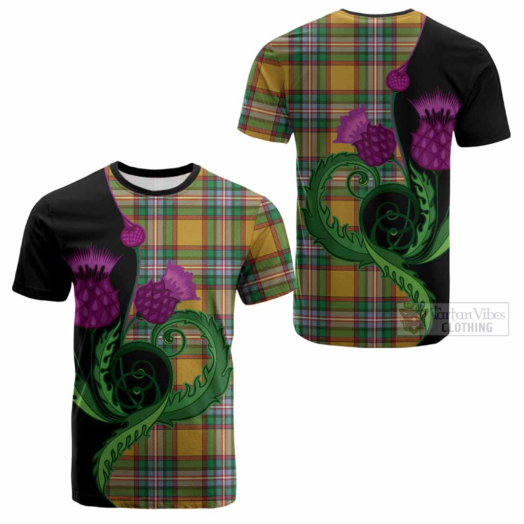 Essex County Canada Tartan Cotton T-shirt Traditional Scottish Thistle