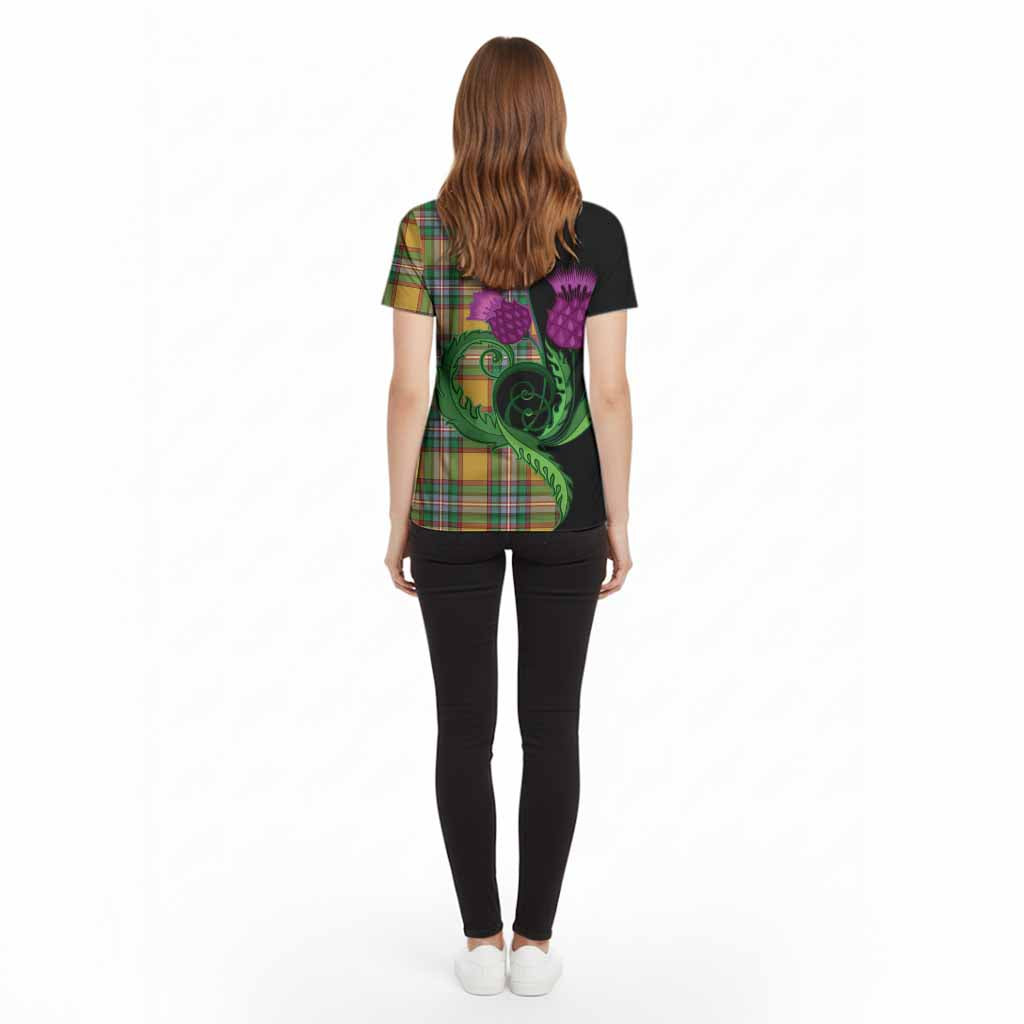 Essex County Canada Tartan Cotton T-shirt Traditional Scottish Thistle