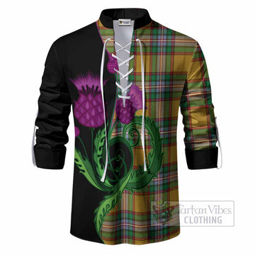 Essex County Canada Tartan Ghillie Shirt Traditional Scottish Thistle