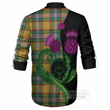 Essex County Canada Tartan Ghillie Shirt Traditional Scottish Thistle