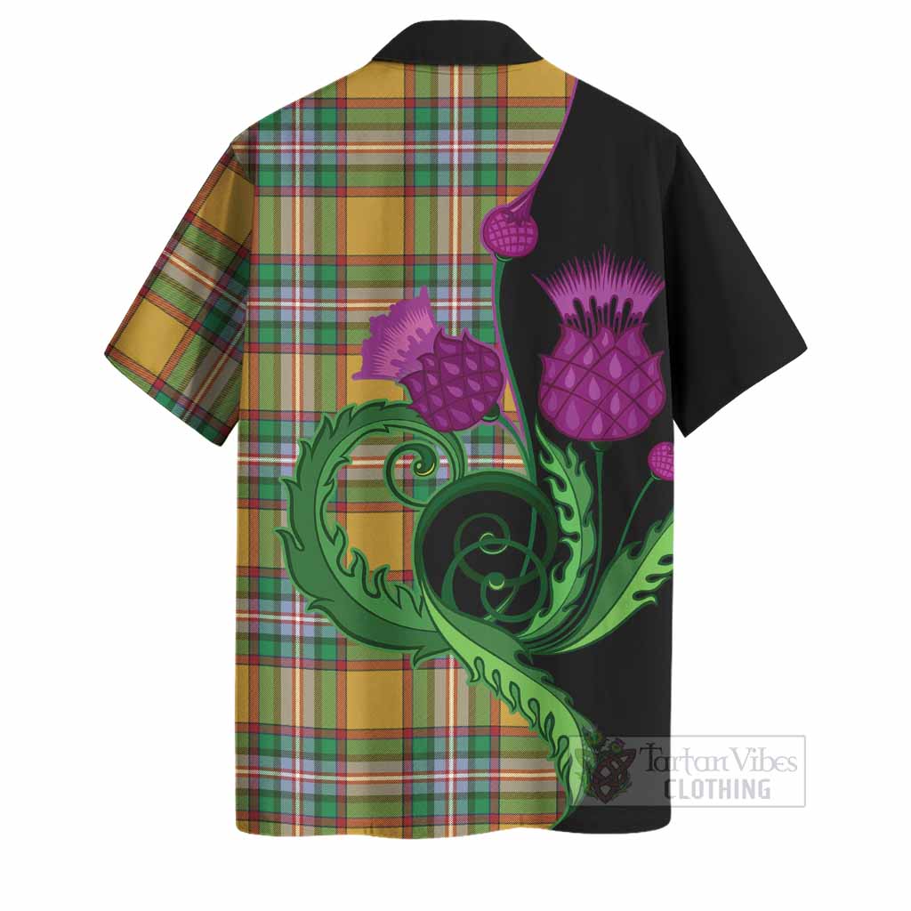 Essex County Canada Tartan Hawaiian Shirt Traditional Scottish Thistle