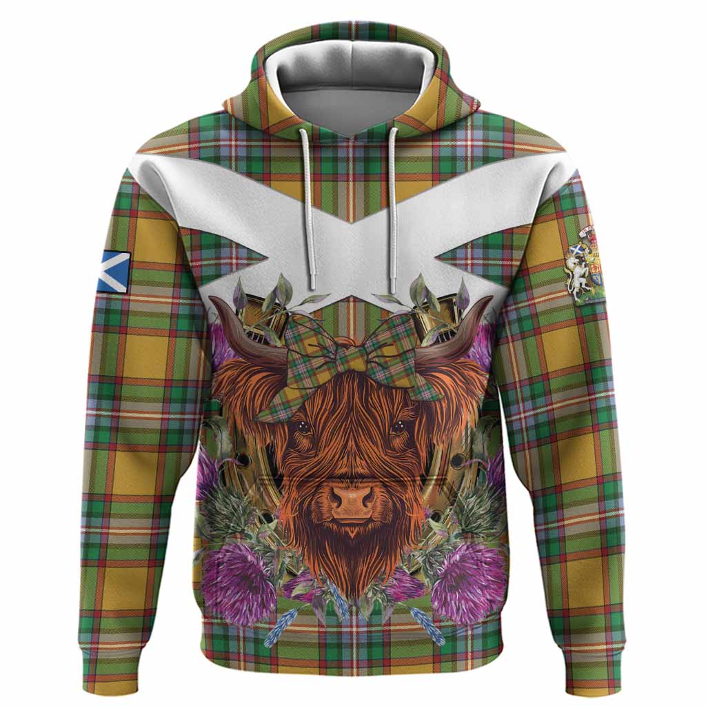 Essex County Canada Tartan Hoodie Scottish Thistle Heilan Coo