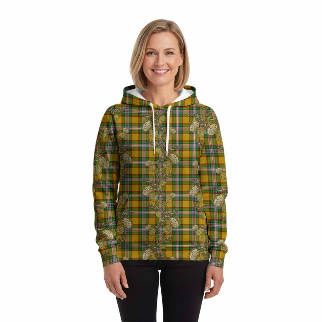 Essex County Canada Tartan Hoodie Seamless Scottish Thistle Flowers