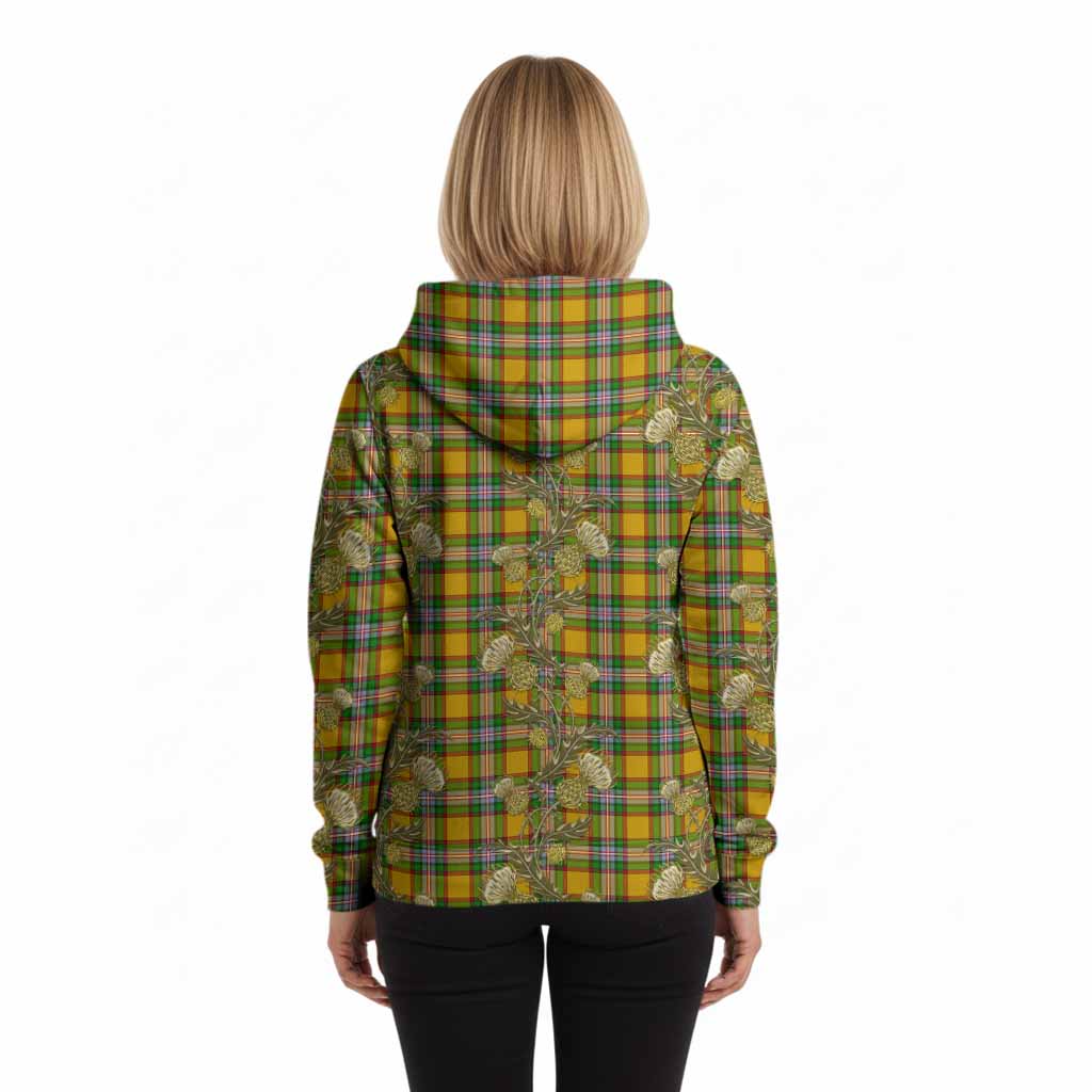 Essex County Canada Tartan Hoodie Seamless Scottish Thistle Flowers