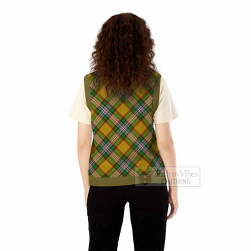Essex County Canada Tartan  Knitted V-Neck Vest Cross Style