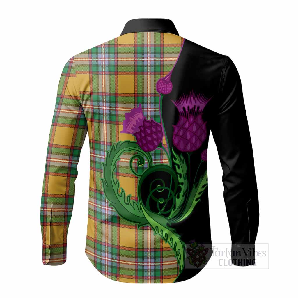 Essex County Canada Tartan Long Sleeve Button Shirts Traditional Scottish Thistle
