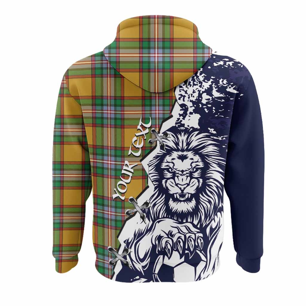 Essex County Canada Tartan Scottish Hoodie Angry Lion With Soccer Ball Style