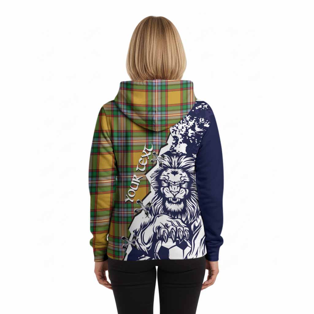 Essex County Canada Tartan Scottish Hoodie Angry Lion With Soccer Ball Style