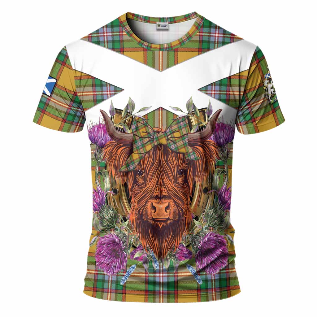 Essex County Canada Tartan T-Shirt Scottish Thistle Heilan Coo