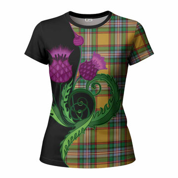 Essex County Canada Tartan Women T shirt Traditional Scottish Thistle