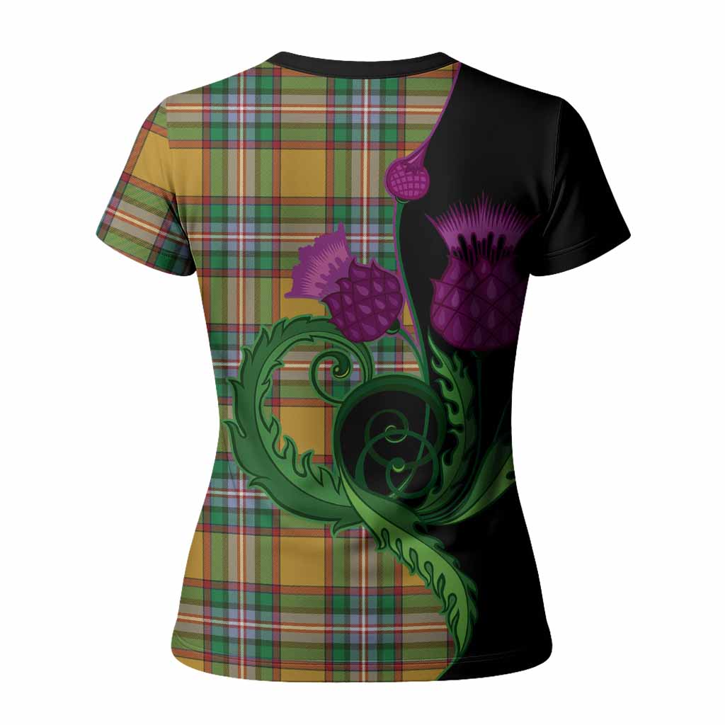 Essex County Canada Tartan Women T shirt Traditional Scottish Thistle