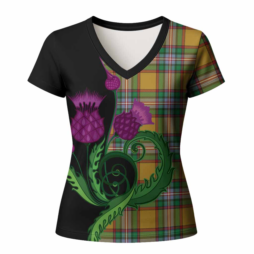 Essex County Canada Tartan Women T shirt Traditional Scottish Thistle