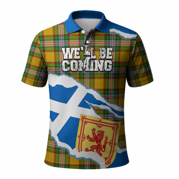 Essex Scotland Football Tartan Polo Shirt We'll Be Coming