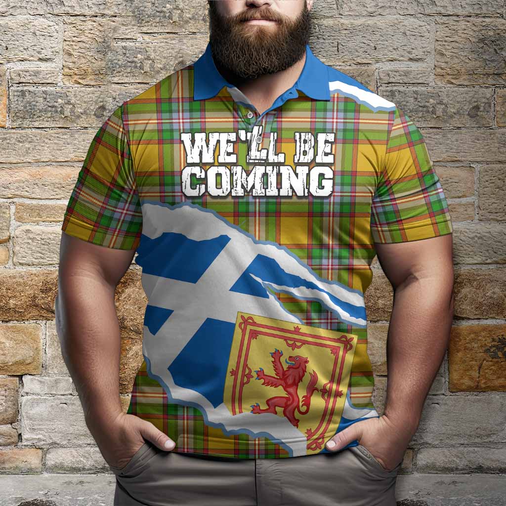 Essex Scotland Football Tartan Polo Shirt We'll Be Coming