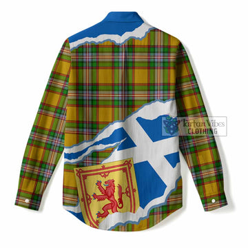 Essex Scotland Football Tartan Women Casual Shirt We'll Be Coming