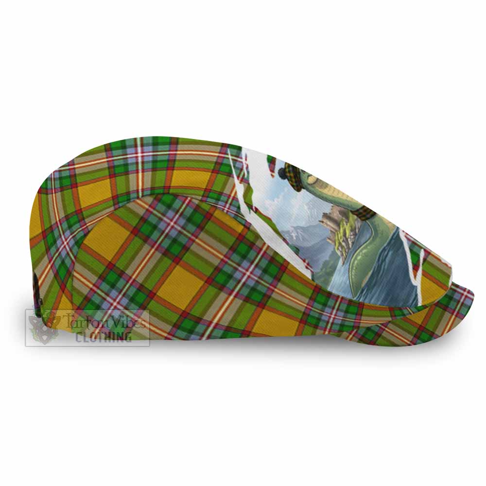 Essex Tartan Loch Ness Monster Scottish Heritage Art Flat Cap, Jeff Cap