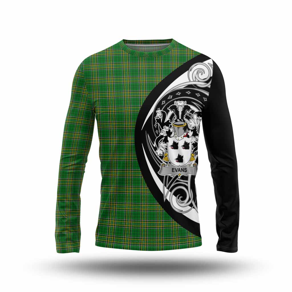 Evans Irish Clan Long Sleeve T-Shirt Celtic Circle Style Unisex - Tartan Vibes Clothing