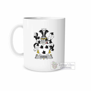 Tartan Vibes Clothing Evans Irish Clan Coat of Arms Ceramic Mug