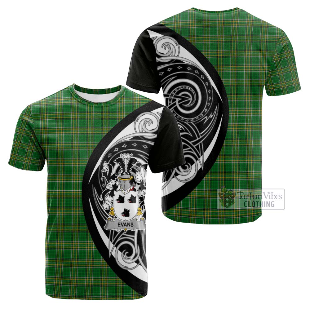 Evans Irish Clan Cotton T-shirt Celtic Circle Style - Tartan Vibes Clothing