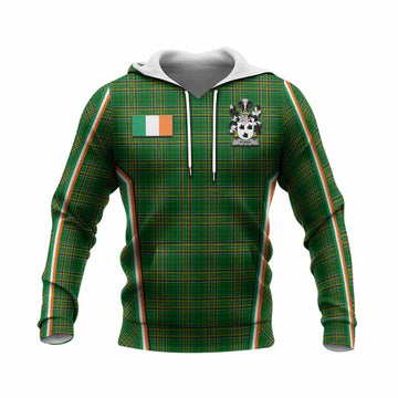 Evans Irish Clan Coat of Arm Tartan Knitted Hoodie Flag Style