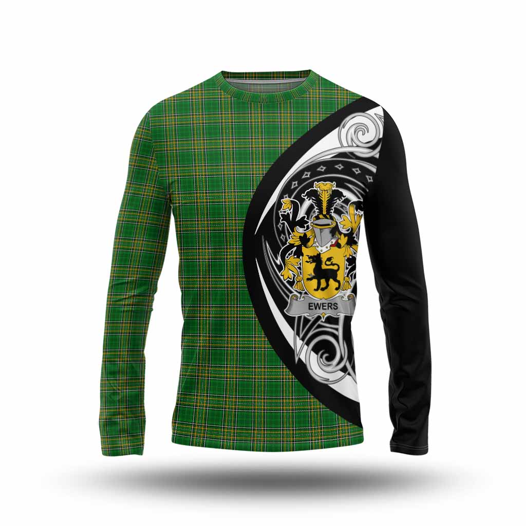 Tartan Vibes Clothing Ewers Irish Clan Long Sleeve T-Shirt Celtic Circle Style
