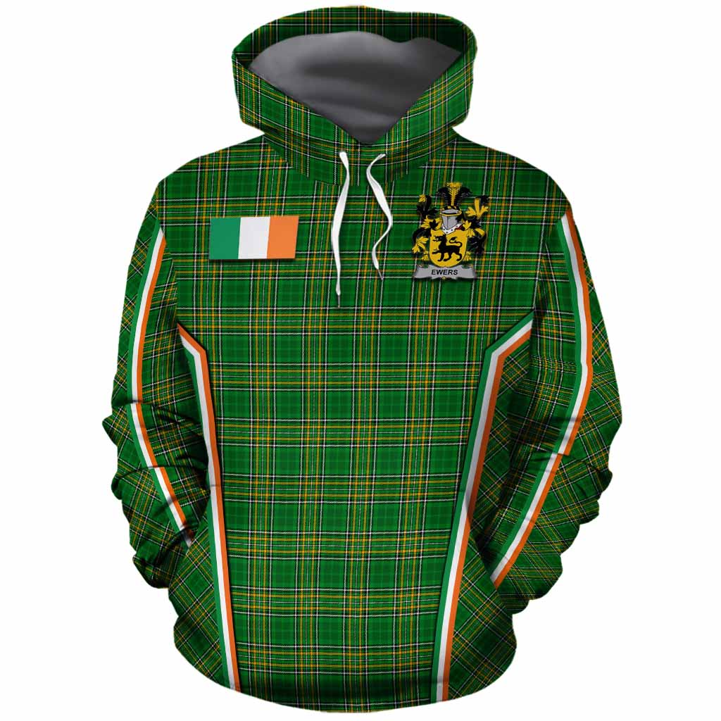 Ewers Irish Clan Coat of Arm Tartan Cotton Hoodie Flag Style
