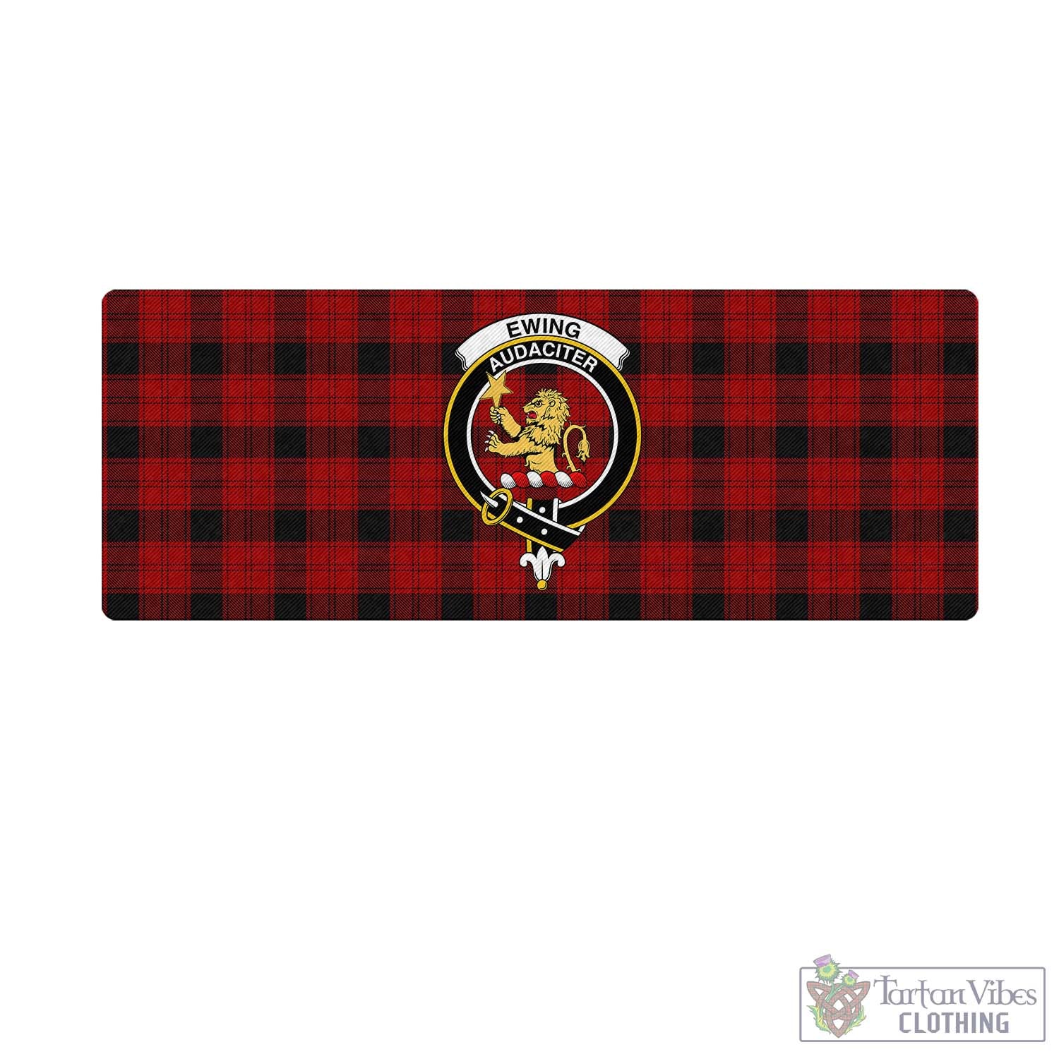 Tartan Vibes Clothing Ewing Tartan Mouse Pad with Family Crest