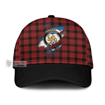 Ewing Tartan Classic Cap with Family Crest In Me Style