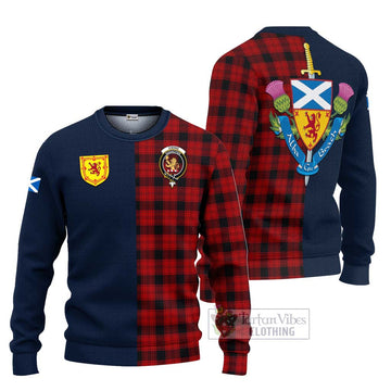 Ewing Tartan Ugly Sweater Alba with Scottish Lion Royal Arm Half Style