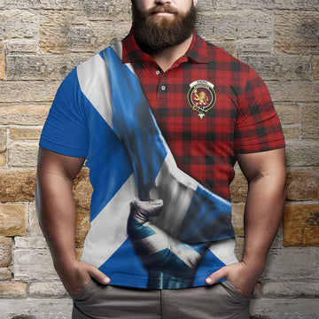Ewing Tartan Polo Shirt with Family Crest Scotland Patriotic Style