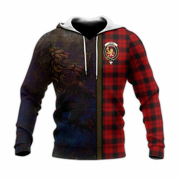 Ewing Tartan Family Crest Knitted Hoodie Alba Gu Brath Be Brave Lion Ancient Style